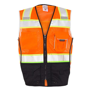 1515-1516 Kishigo Premium Black Series® Black Bottom Class 2 Vest Orange