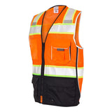 1515-1516 Kishigo Premium Black Series® Black Bottom Class 2 Vest Orange