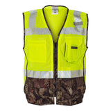 1523-1524 Kishigo Premium Brilliant Series® Mossy Oak Camo Class 2 Vest Lime (1523)