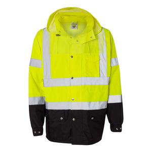 RWJ102-103 Kishigo Storm Cover Waterproof Rain Jacket Lime