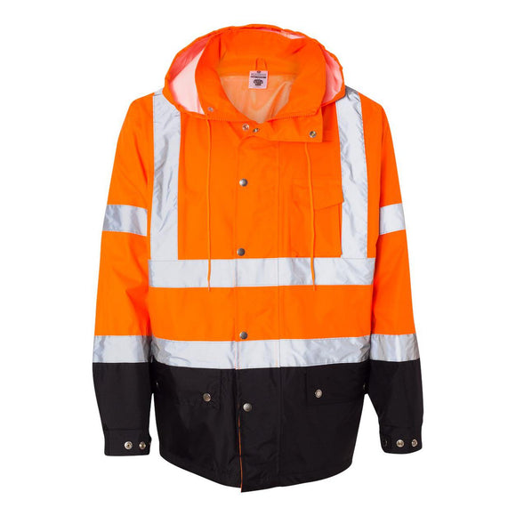 RWJ102-103 Kishigo Storm Cover Waterproof Rain Jacket Orange