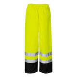 RWP102-103 Kishigo Storm Cover Waterproof Rain Pants Lime