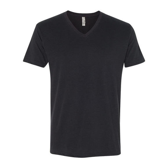 6440 Next Level Unisex Sueded V-Neck T-Shirt Black