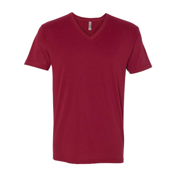 6440 Next Level Unisex Sueded V-Neck T-Shirt Cardinal