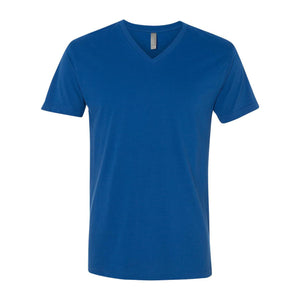 6440 Next Level Unisex Sueded V-Neck T-Shirt Cool Blue