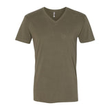 6440 Next Level Unisex Sueded V-Neck T-Shirt Military Green