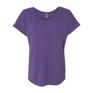 6760 Next Level Women’s Triblend Dolman T-Shirt Purple Rush