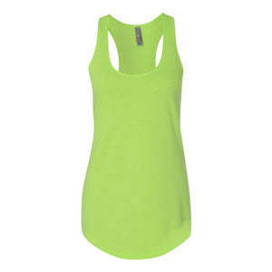 6933 Next Level Women’s Lightweight French Terry Racerback Tank Neon Heather Green