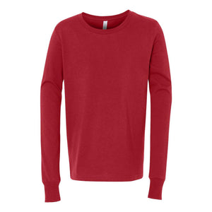 3501Y BELLA + CANVAS Youth Jersey Long Sleeve Tee Red