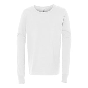 3501Y BELLA + CANVAS Youth Jersey Long Sleeve Tee White