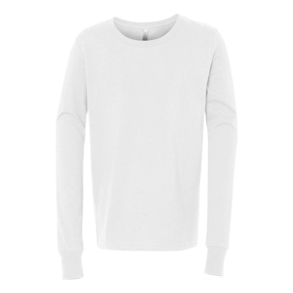 3501Y BELLA + CANVAS Youth Jersey Long Sleeve Tee White