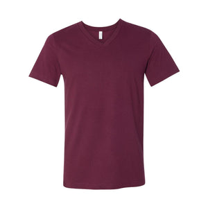 3005 BELLA + CANVAS Jersey V-Neck Tee Maroon