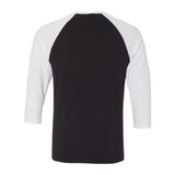 3200 BELLA + CANVAS Three-Quarter Sleeve Baseball Tee Black/ White