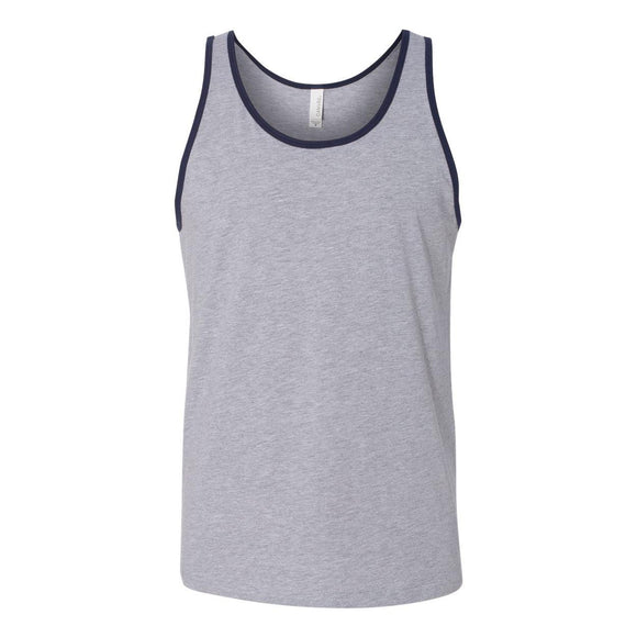 3480 BELLA + CANVAS Jersey Tank Athletic Heather/ Navy