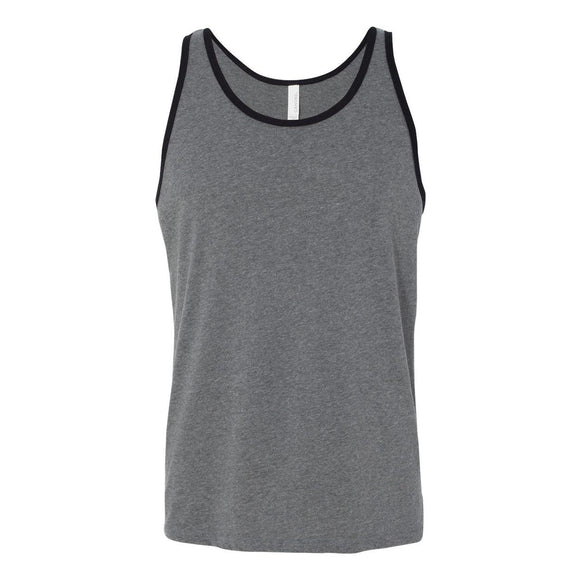 3480 BELLA + CANVAS Jersey Tank Deep Heather/ Black