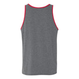 3480 BELLA + CANVAS Jersey Tank Deep Heather/ Red