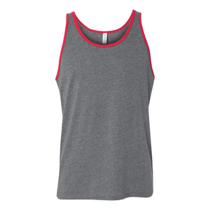 3480 BELLA + CANVAS Jersey Tank Deep Heather/ Red