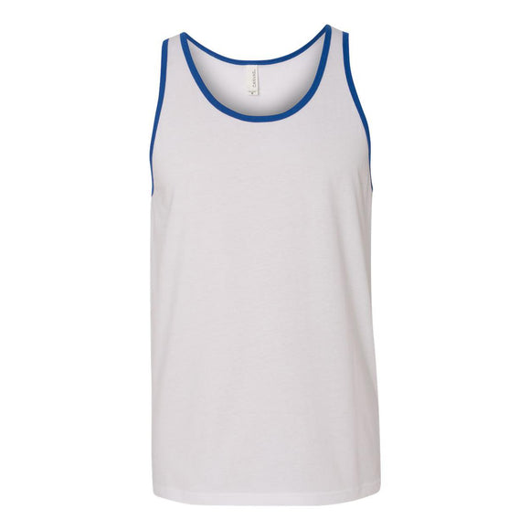 3480 BELLA + CANVAS Jersey Tank White/ True Royal