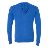 3939 BELLA + CANVAS Triblend Lightweight Full-Zip Hooded Long Sleeve Tee True Royal Triblend