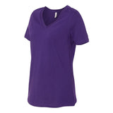 6405 BELLA + CANVAS Women’s Relaxed Jersey V-Neck Tee Team Purple