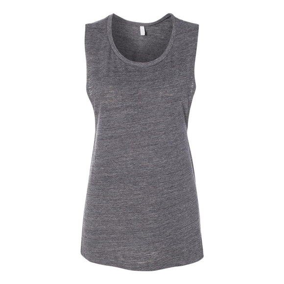 8803 BELLA + CANVAS Women's Flowy Scoop Muscle Tank Asphalt Slub