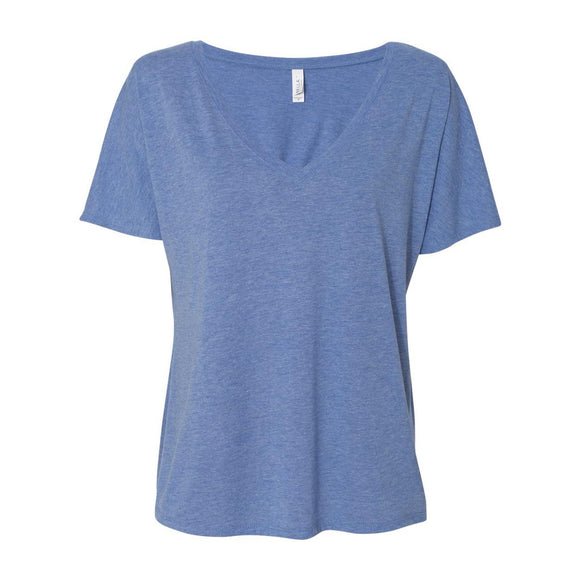 8815 BELLA + CANVAS Women’s Slouchy V-Neck Tee Blue Triblend