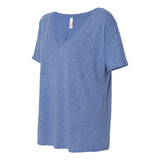 8815 BELLA + CANVAS Women’s Slouchy V-Neck Tee Blue Triblend