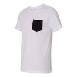 3021 BELLA + CANVAS Jersey Pocket Tee White/ Black