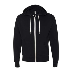 PRM90HTZ Independent Trading Co. Heathered French Terry Full-Zip Hooded Sweatshirt Black