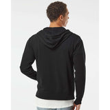 PRM90HTZ Independent Trading Co. Heathered French Terry Full-Zip Hooded Sweatshirt Black