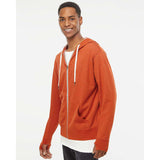 PRM90HTZ Independent Trading Co. Heathered French Terry Full-Zip Hooded Sweatshirt Burnt Orange Heather