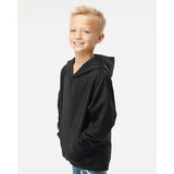 SS4001Y Independent Trading Co. Youth Midweight Hooded Sweatshirt Black