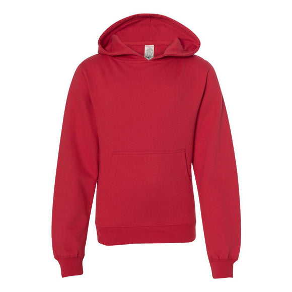 SS4001Y Independent Trading Co. Youth Midweight Hooded Sweatshirt Red