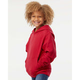 SS4001Y Independent Trading Co. Youth Midweight Hooded Sweatshirt Red