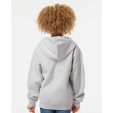 SS4001YZ Independent Trading Co. Youth Midweight Full-Zip Hooded Sweatshirt Grey Heather