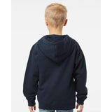 SS4001YZ Independent Trading Co. Youth Midweight Full-Zip Hooded Sweatshirt Navy