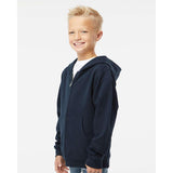 SS4001YZ Independent Trading Co. Youth Midweight Full-Zip Hooded Sweatshirt Navy