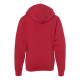 SS4001YZ Independent Trading Co. Youth Midweight Full-Zip Hooded Sweatshirt Red