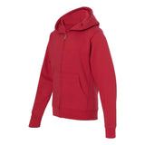 SS4001YZ Independent Trading Co. Youth Midweight Full-Zip Hooded Sweatshirt Red