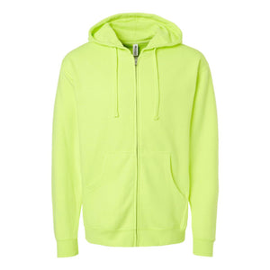 SS4500Z Independent Trading Co. Midweight Full-Zip Hooded Sweatshirt Safety Yellow