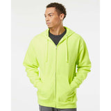 SS4500Z Independent Trading Co. Midweight Full-Zip Hooded Sweatshirt Safety Yellow