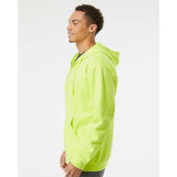 SS4500Z Independent Trading Co. Midweight Full-Zip Hooded Sweatshirt Safety Yellow