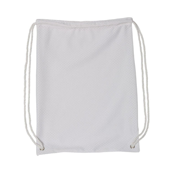 8895 Liberty Bags Mesh Drawstring Backpack White