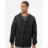 EXP95NB Independent Trading Co. Water-Resistant Hooded Windbreaker Black