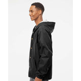 EXP95NB Independent Trading Co. Water-Resistant Hooded Windbreaker Black