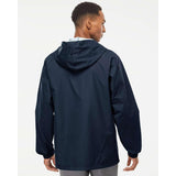 EXP95NB Independent Trading Co. Water-Resistant Hooded Windbreaker Classic Navy