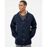 EXP95NB Independent Trading Co. Water-Resistant Hooded Windbreaker Classic Navy