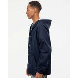 EXP95NB Independent Trading Co. Water-Resistant Hooded Windbreaker Classic Navy