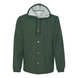 EXP95NB Independent Trading Co. Water-Resistant Hooded Windbreaker Forest Green