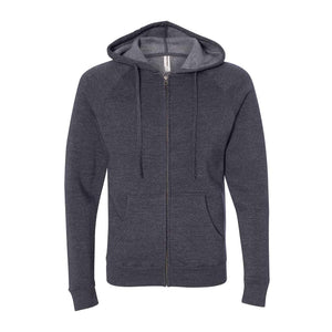 PRM33SBZ Independent Trading Co. Special Blend Raglan Full-Zip Hooded Sweatshirt Midnight Navy